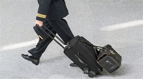 luggage used by airline personnel.